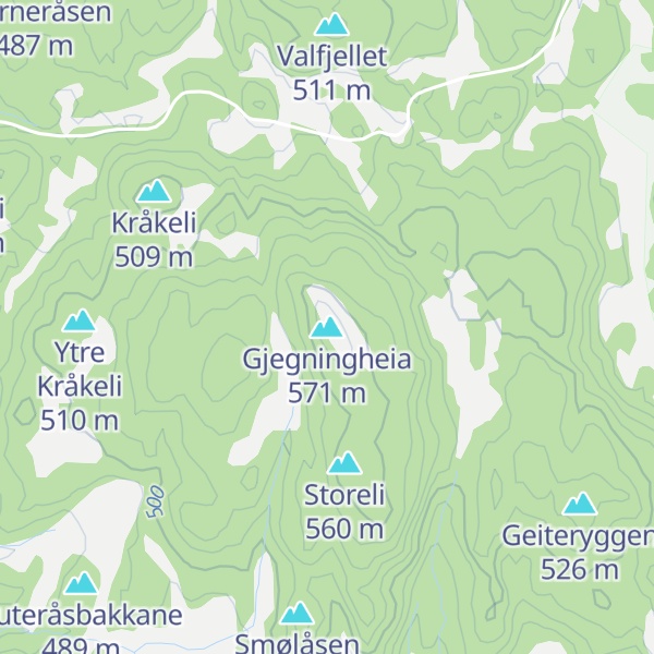 Map of Gjegningheia