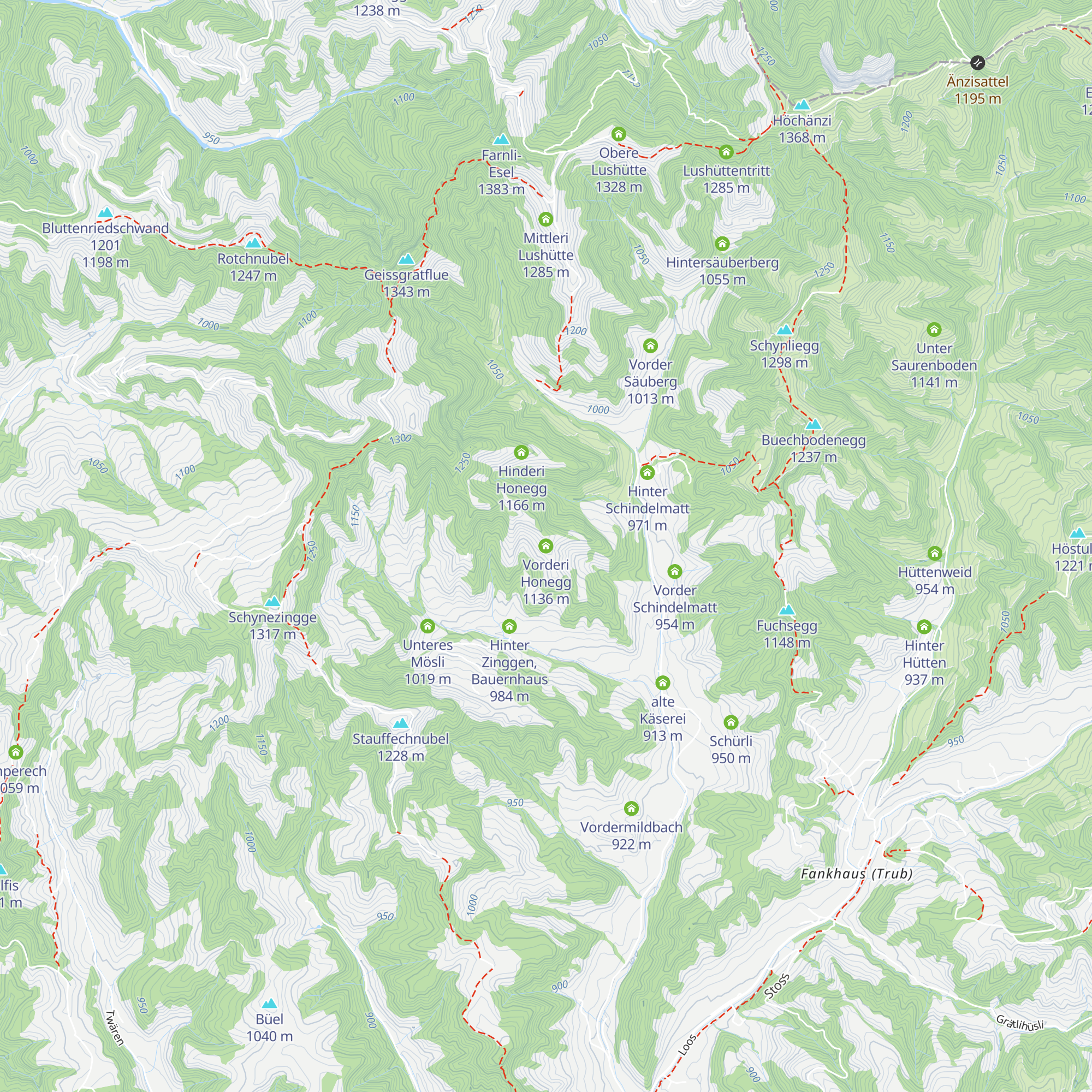Vorderi Honegg map