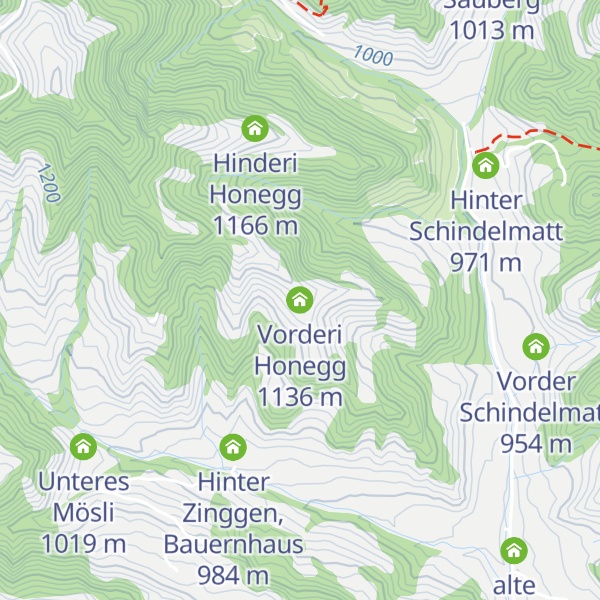 Map of Vorderi Honegg