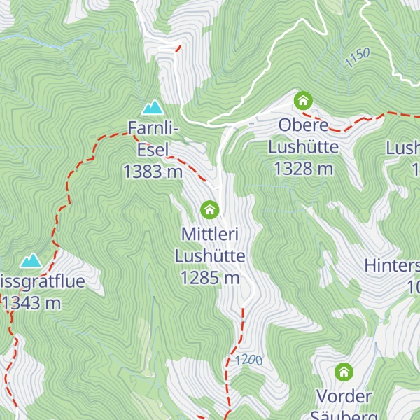 Map of Mittleri Lushütte