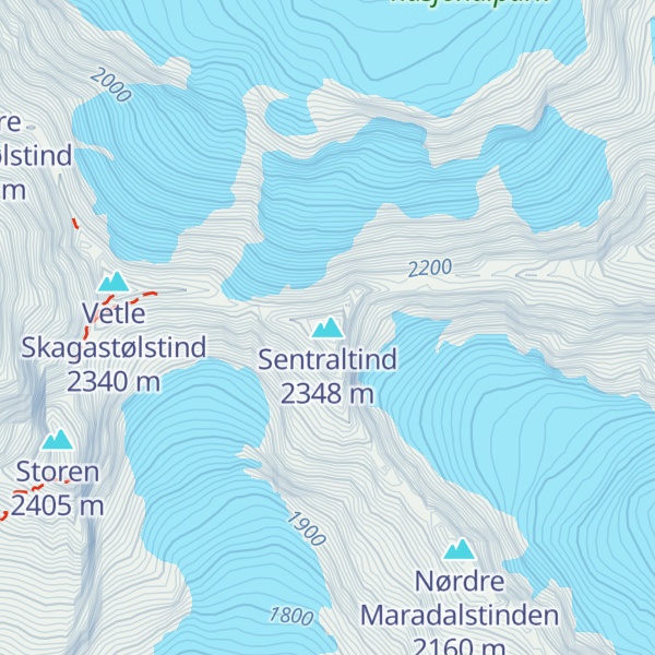 Map of Sentraltind