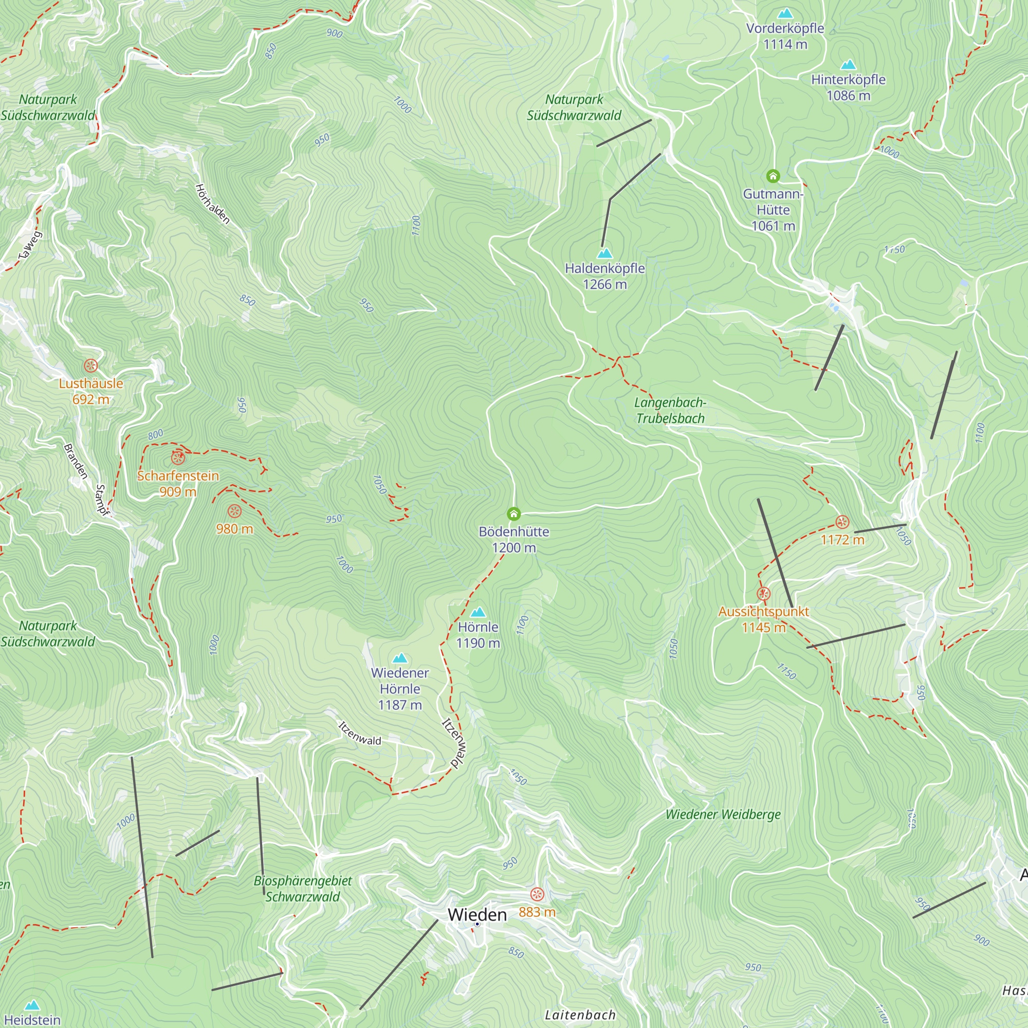 Bödenhütte map