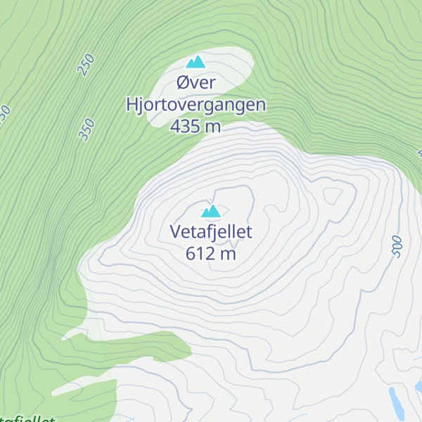 Map of Vetafjellet