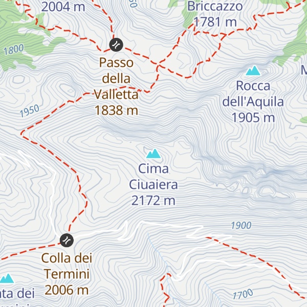 Map of Cima Ciuaiera