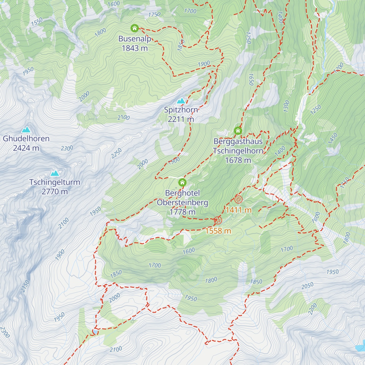 Berghotel Obersteinberg map