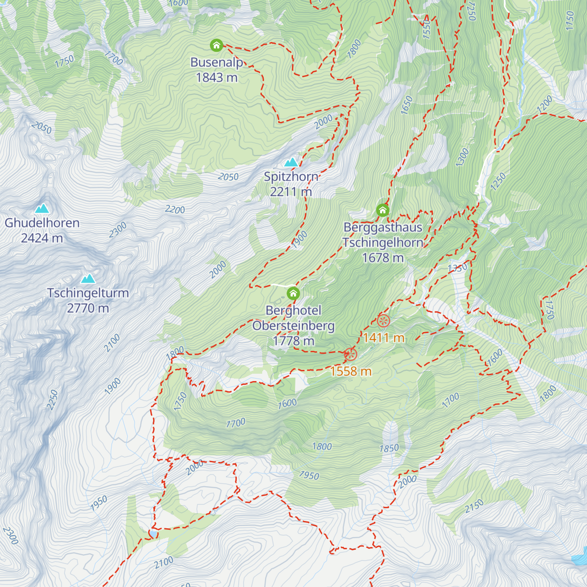 Berghotel Obersteinberg map