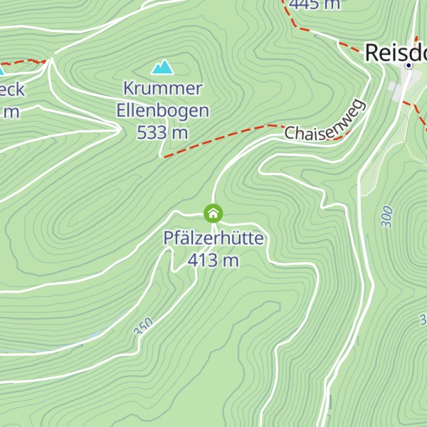 Map of Pfälzerhütte
