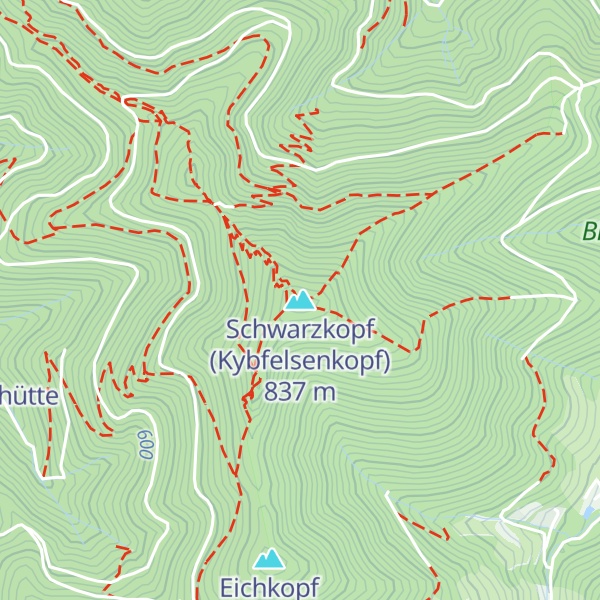 Map of Schwarzkopf (Kybfelsenkopf)
