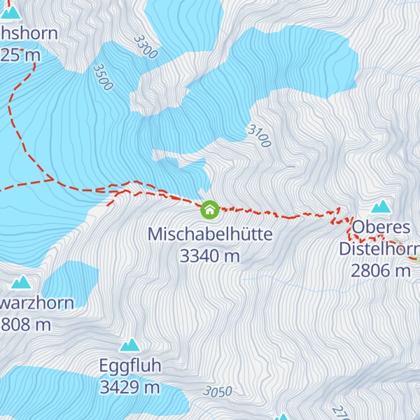 Map of Mischabelhütte
