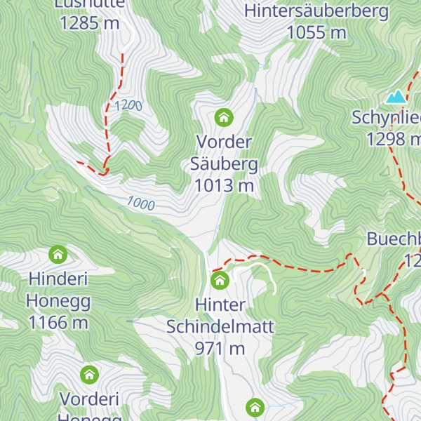Map of Unter Schynli