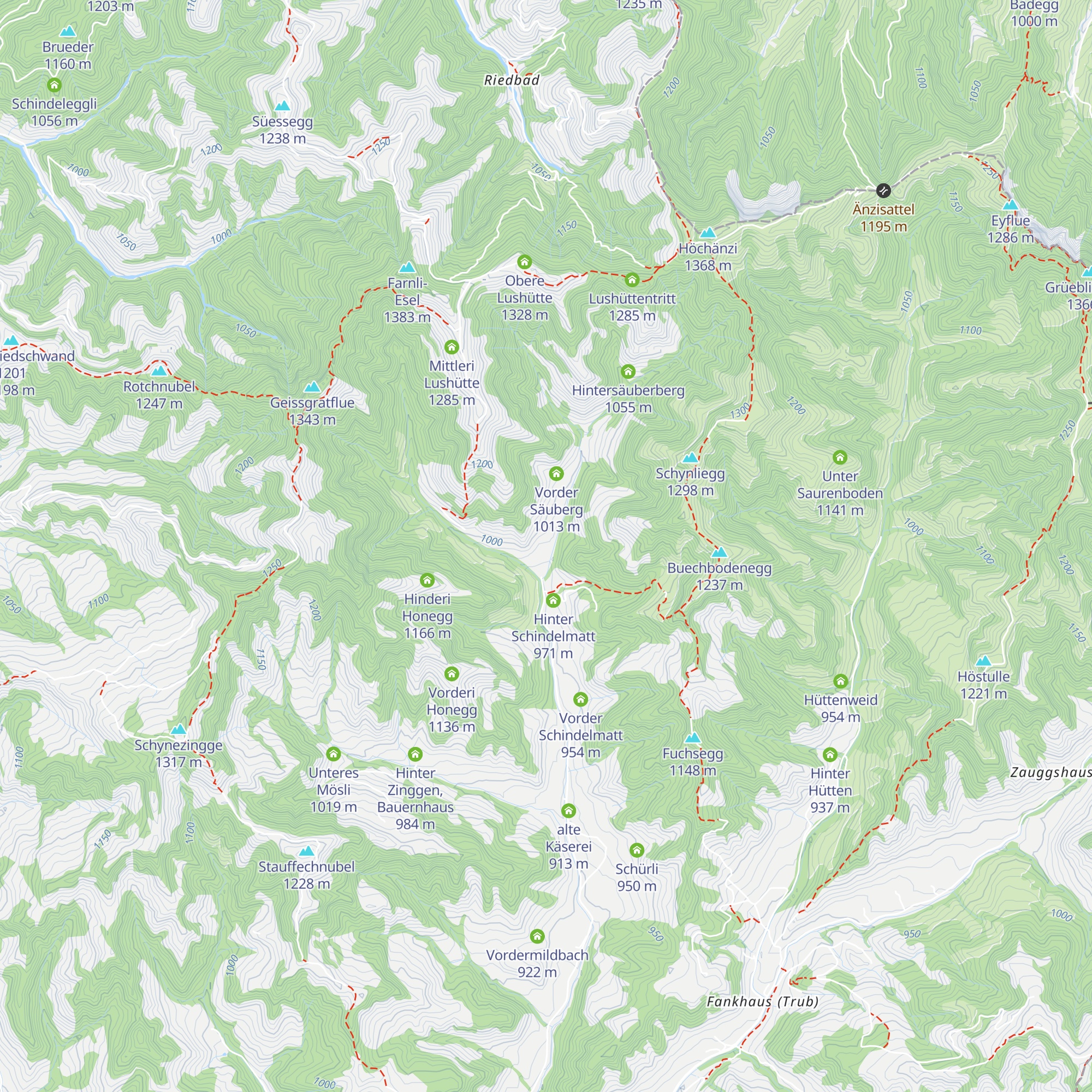 Unter Schynli map