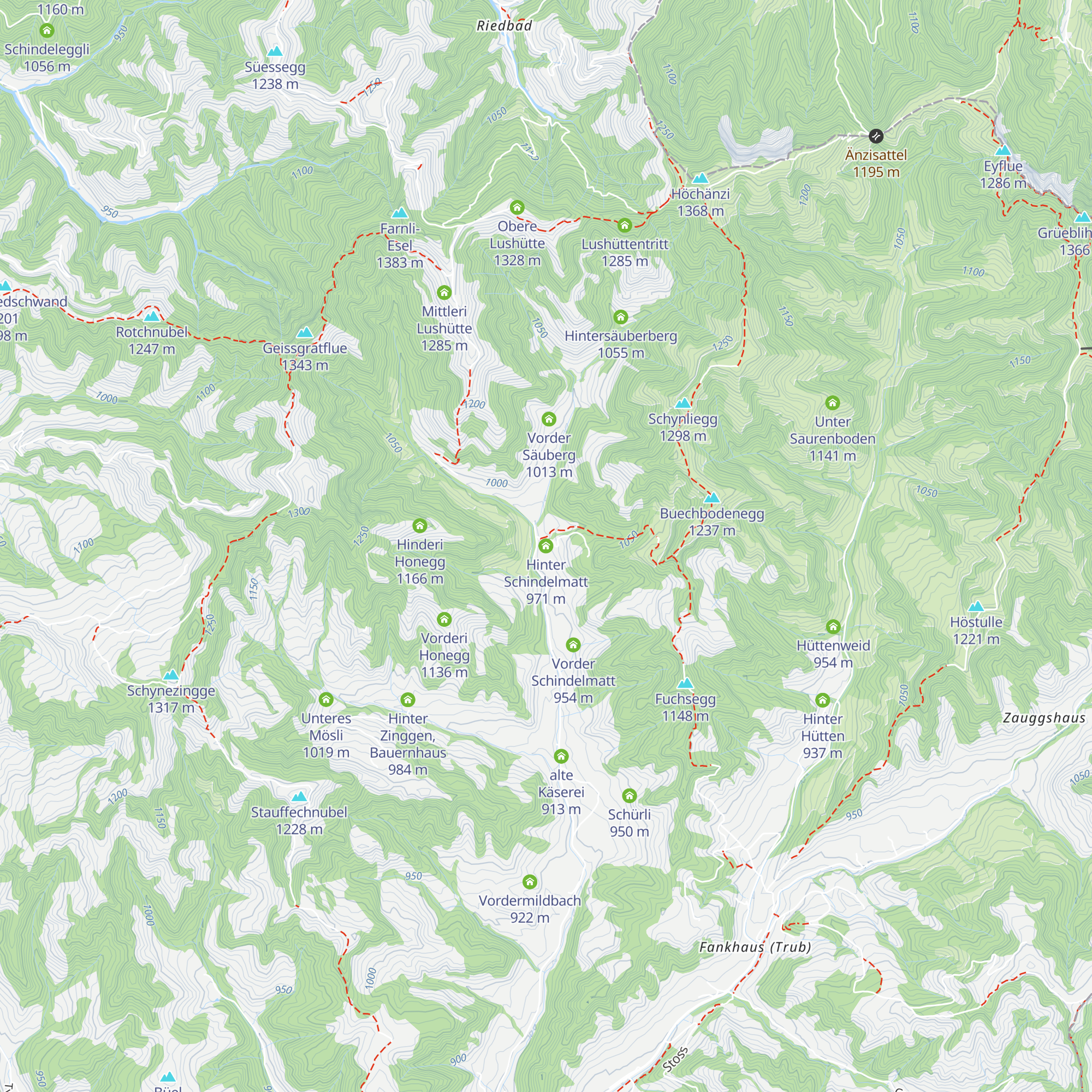 Hinter Schindelmatt map