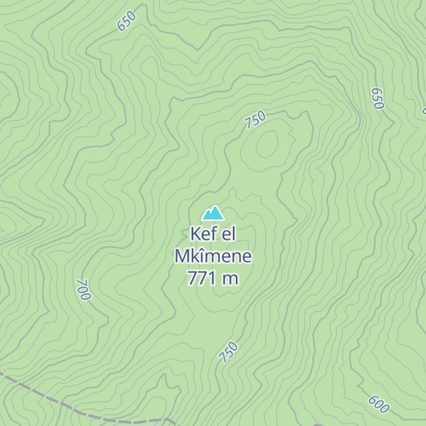 Map of Kef el Mkîmene