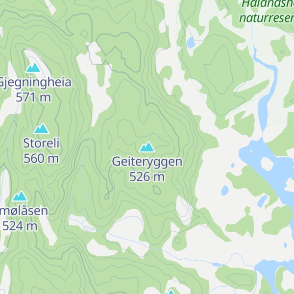 Map of Geiteryggen