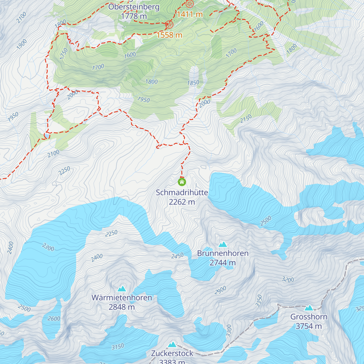 Schmadrihütte map