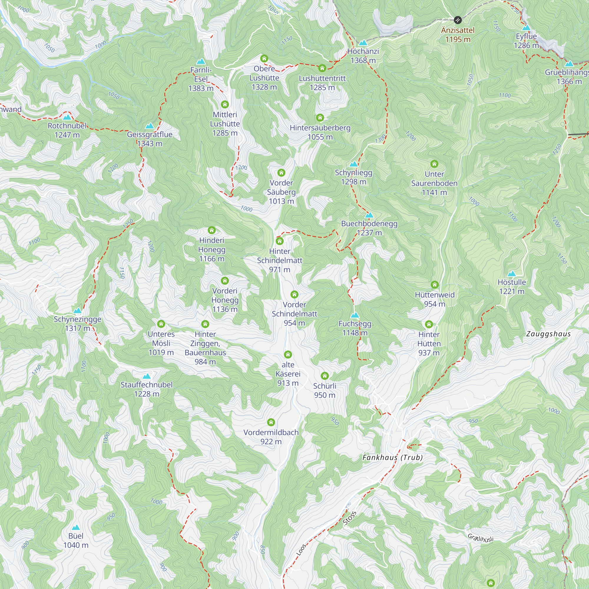 Vorder Schindelmatt map