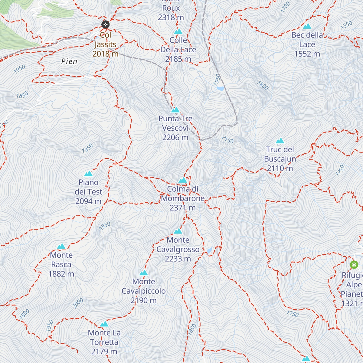 Bivacco Pier Giorgio Frassati map