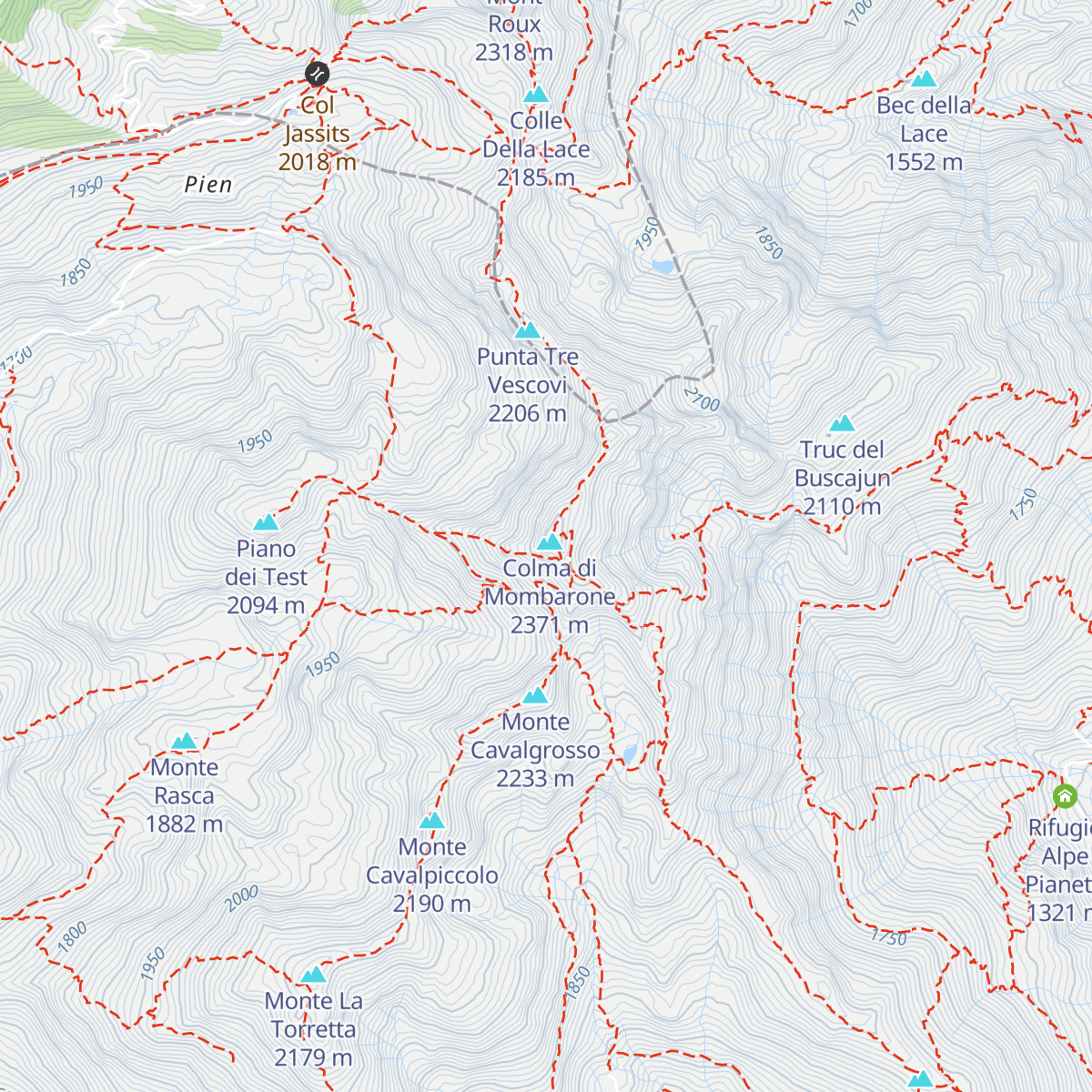 Bivacco Pier Giorgio Frassati map