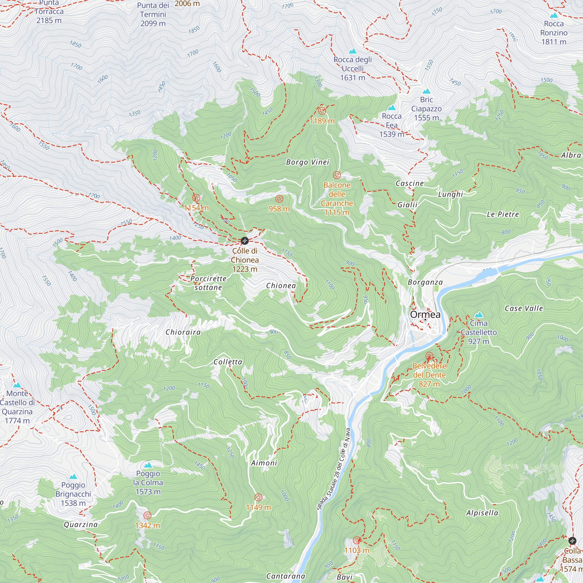 Rifugio Chionea map