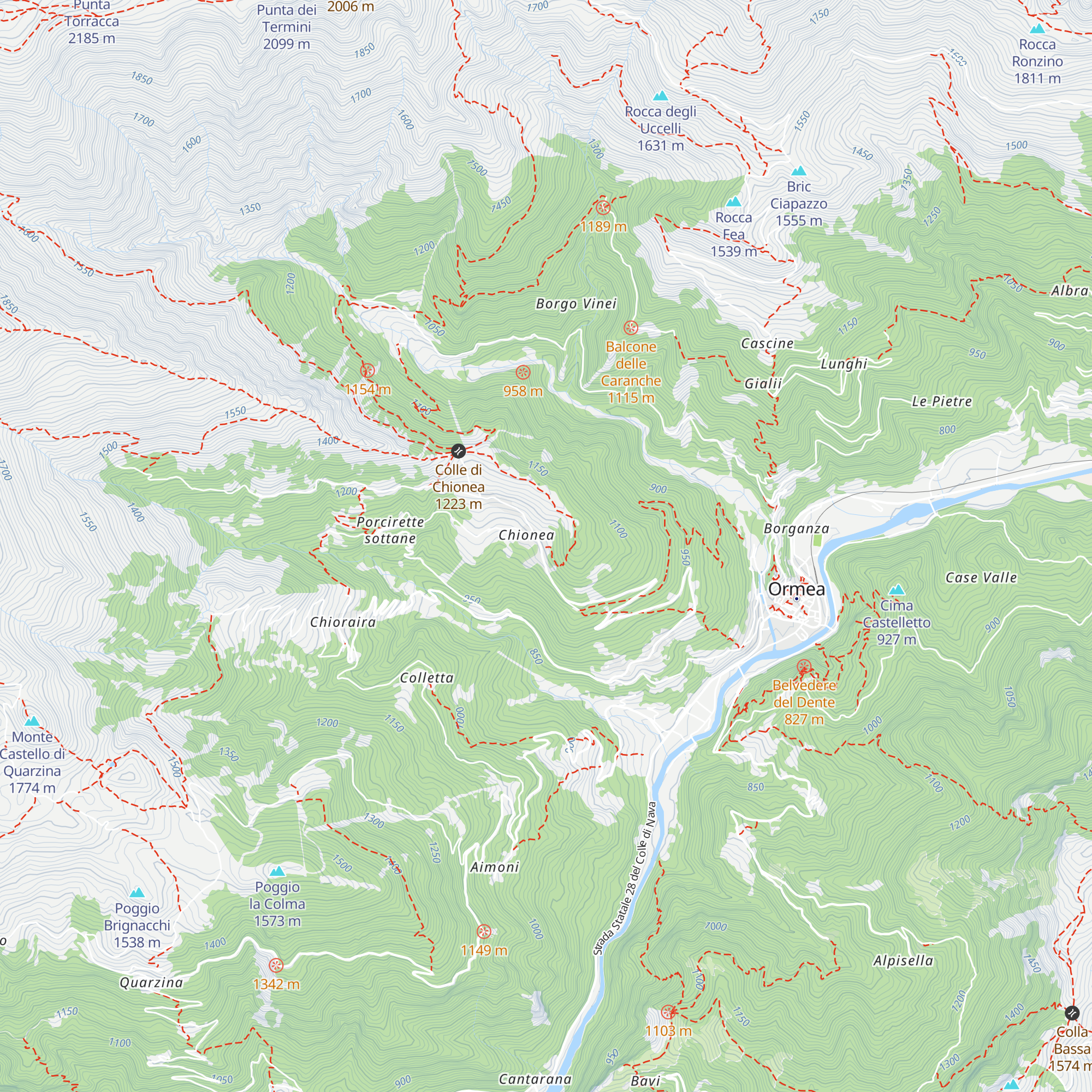 Rifugio Chionea map
