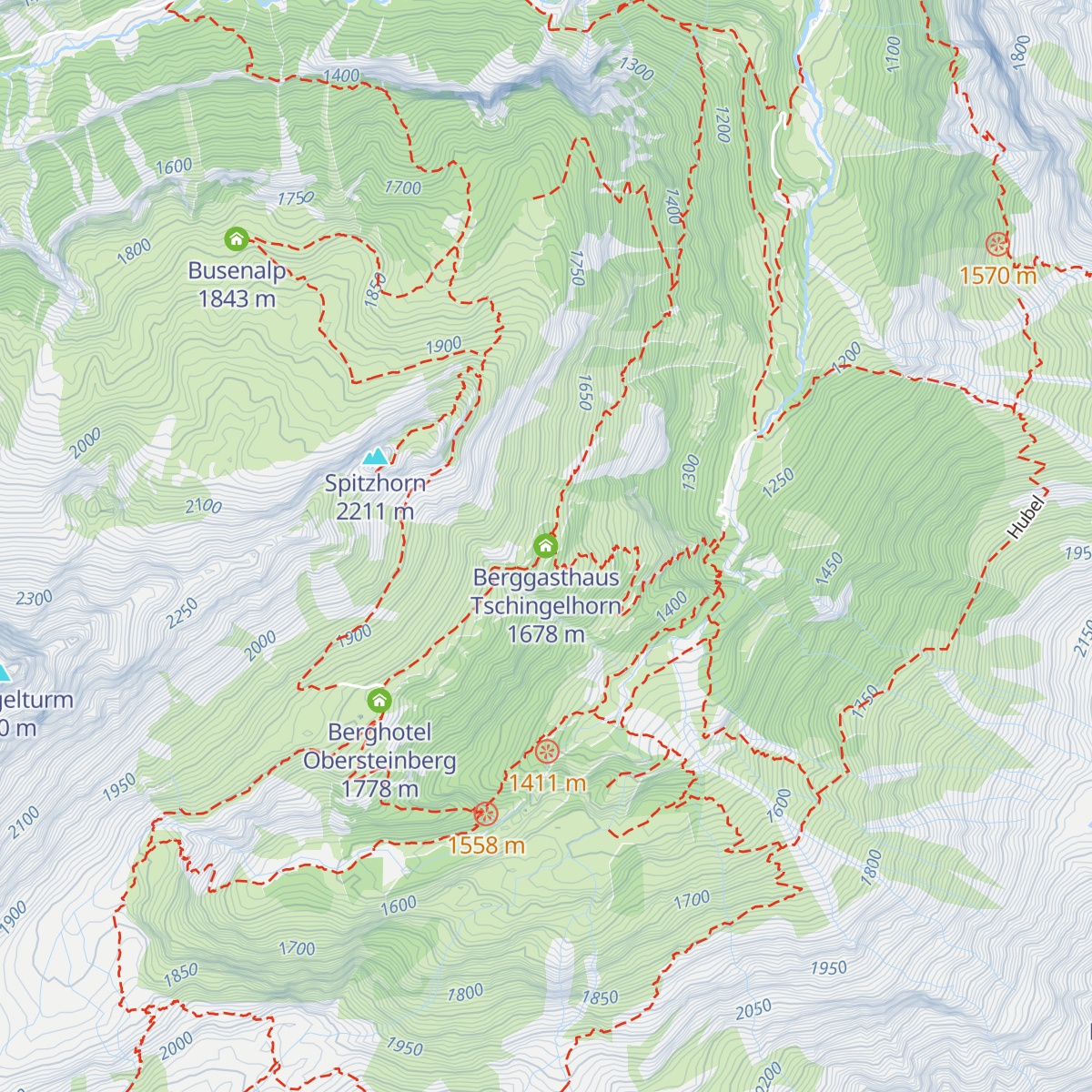 Berggasthaus Tschingelhorn map
