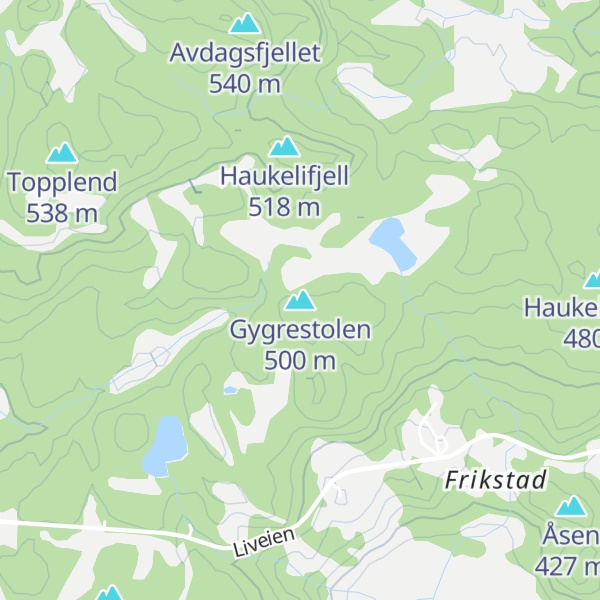 Map of Gygrestolen
