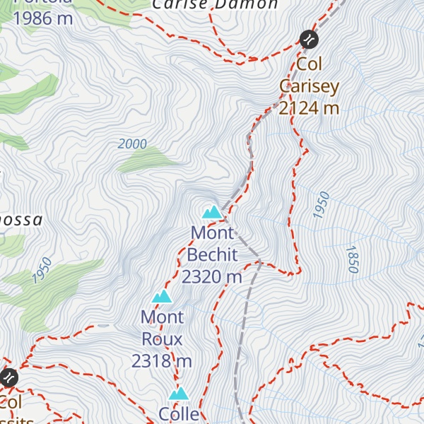 Map of Mont Bechit