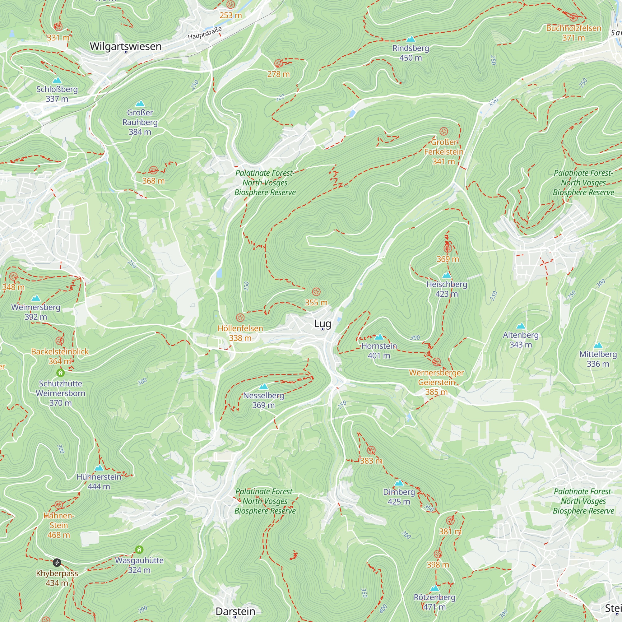 PWV Hütte Lug map