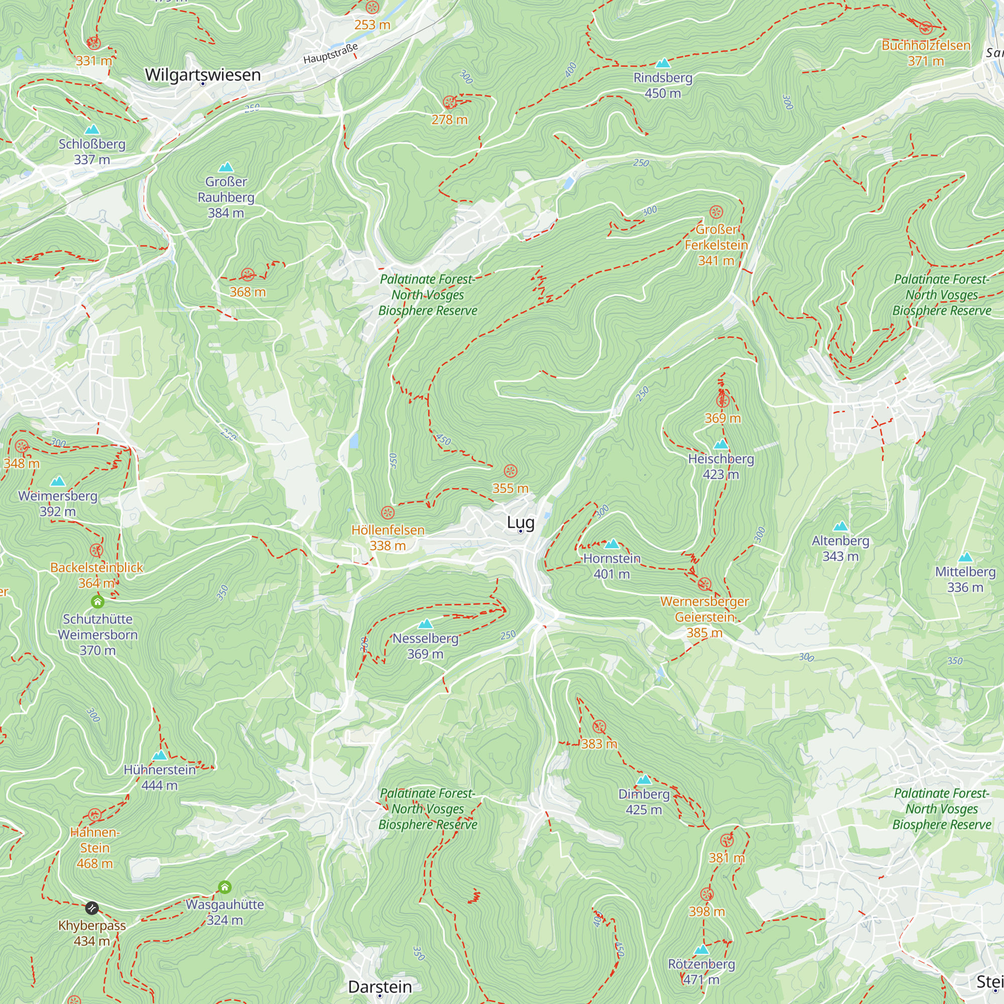 PWV Hütte Lug map