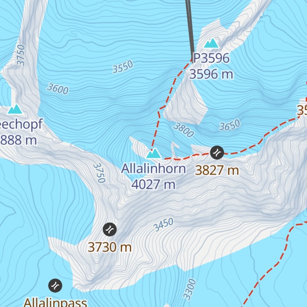 Map of Allalinhorn