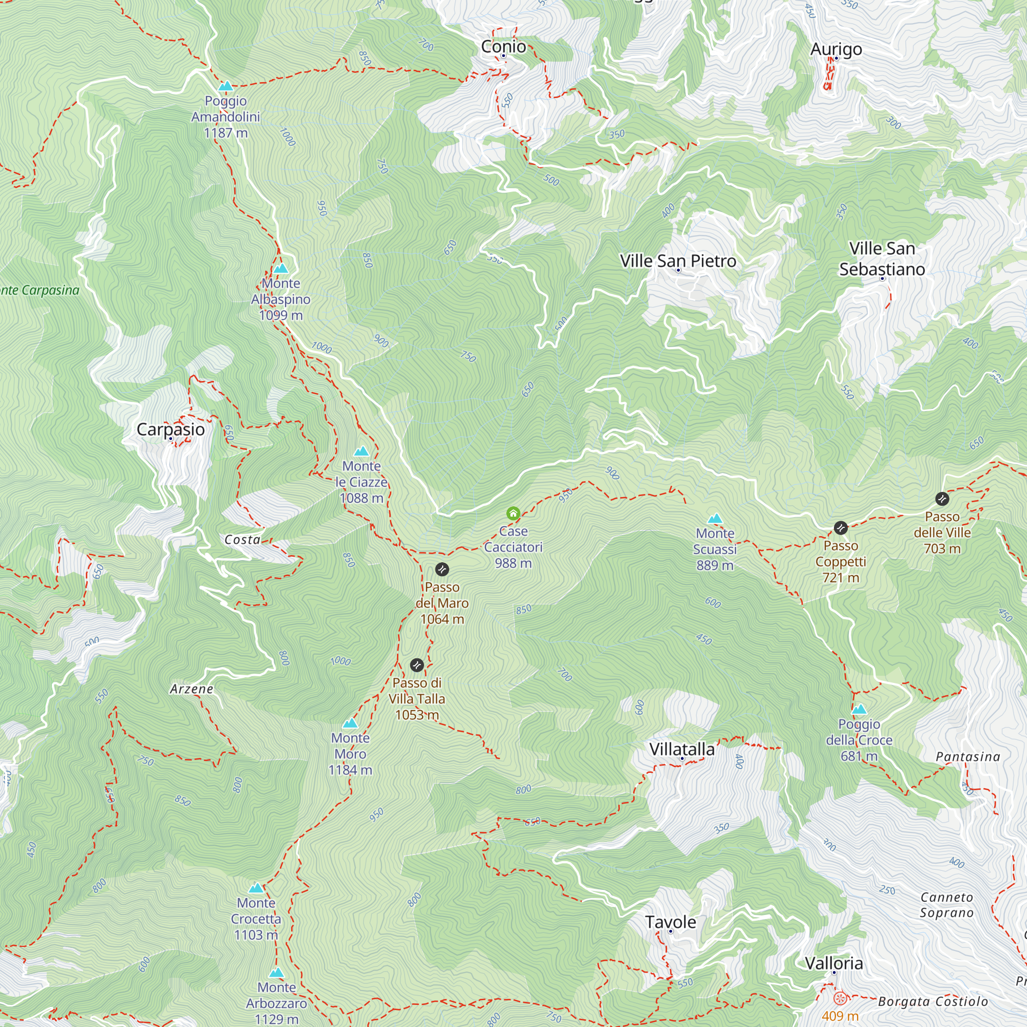Case Cacciatori map