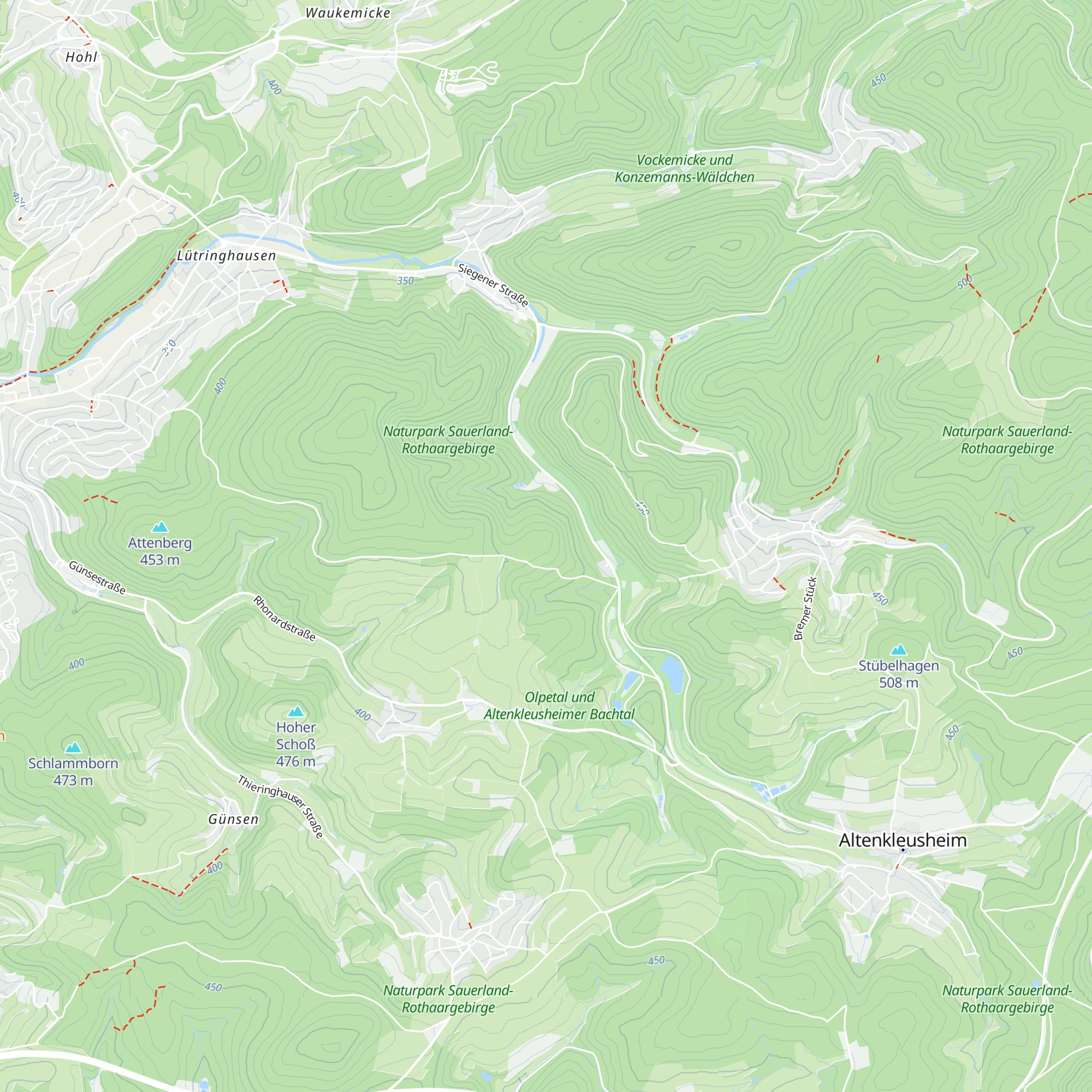 SGV Wanderhütte "Grube Rhonard" map