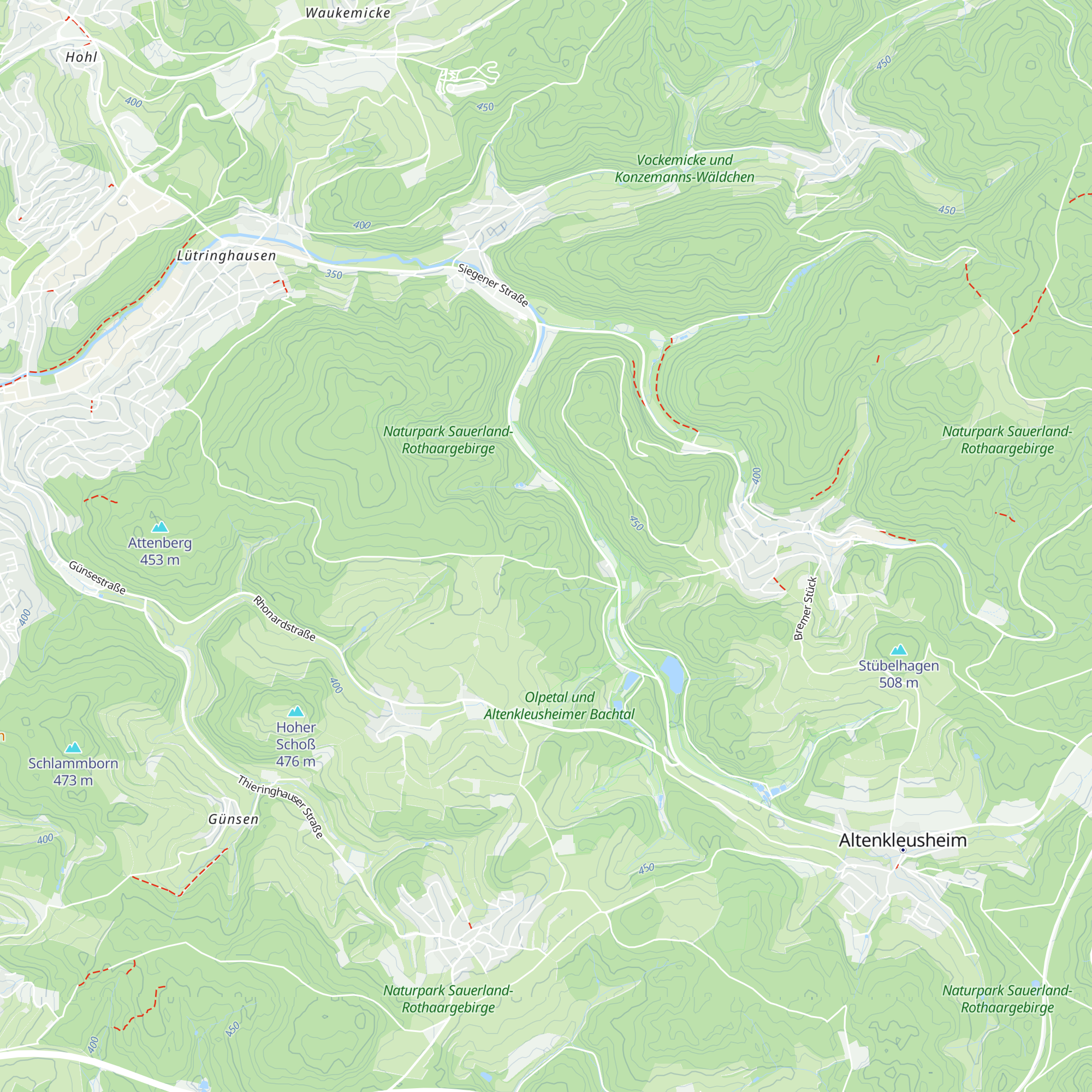 SGV Wanderhütte "Grube Rhonard" map