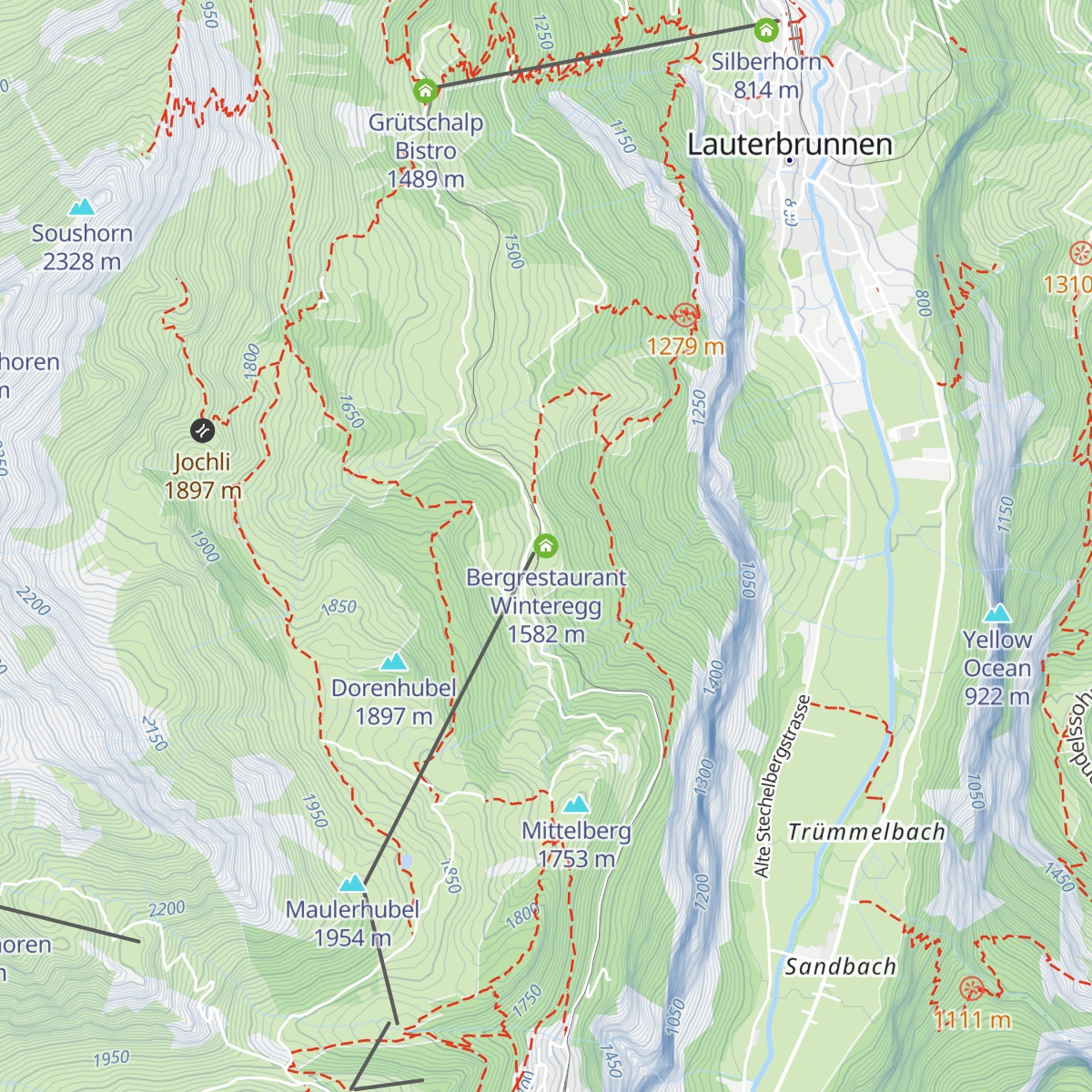 Bergrestaurant Winteregg map