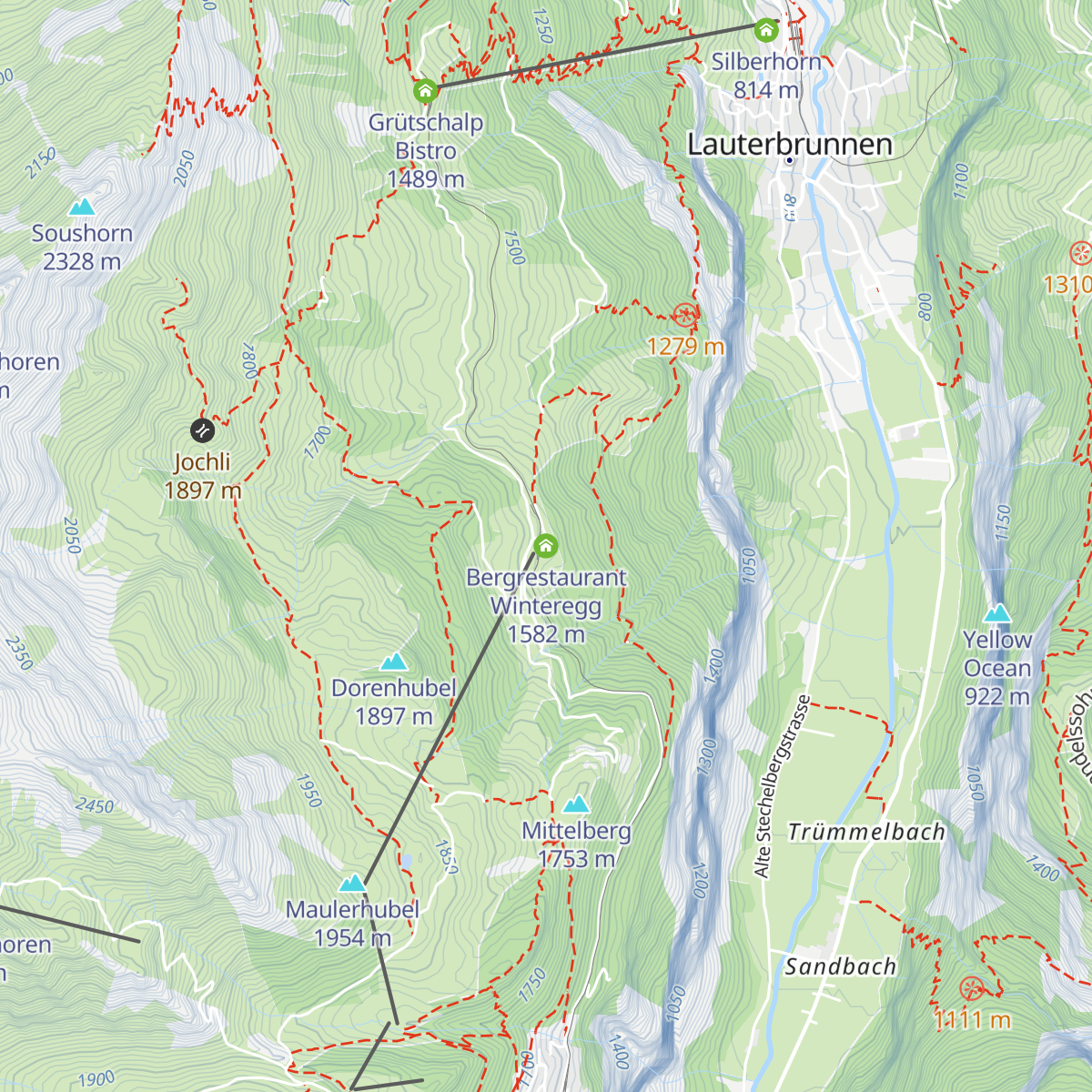 Bergrestaurant Winteregg map