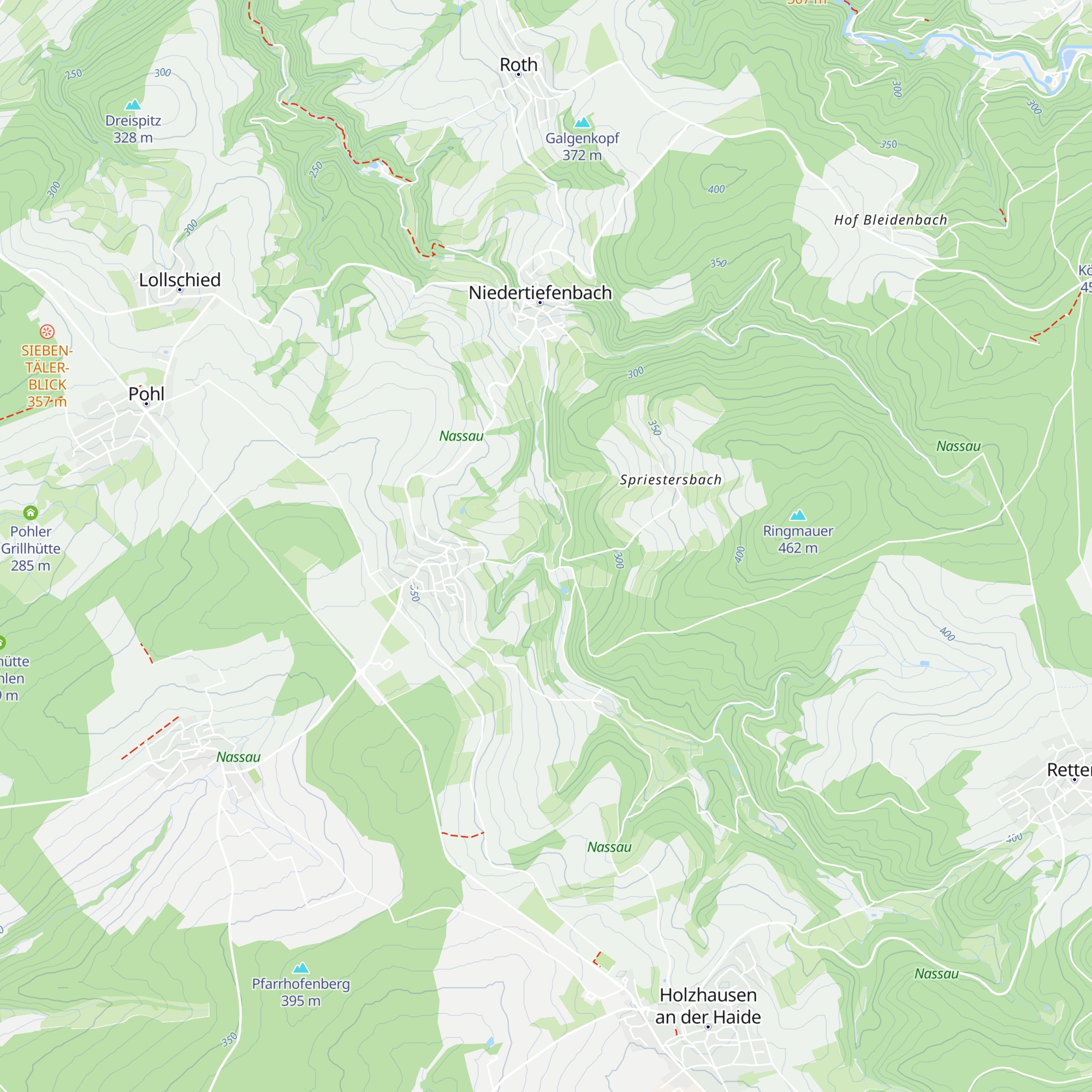Grillhütte Obertiefenbach map