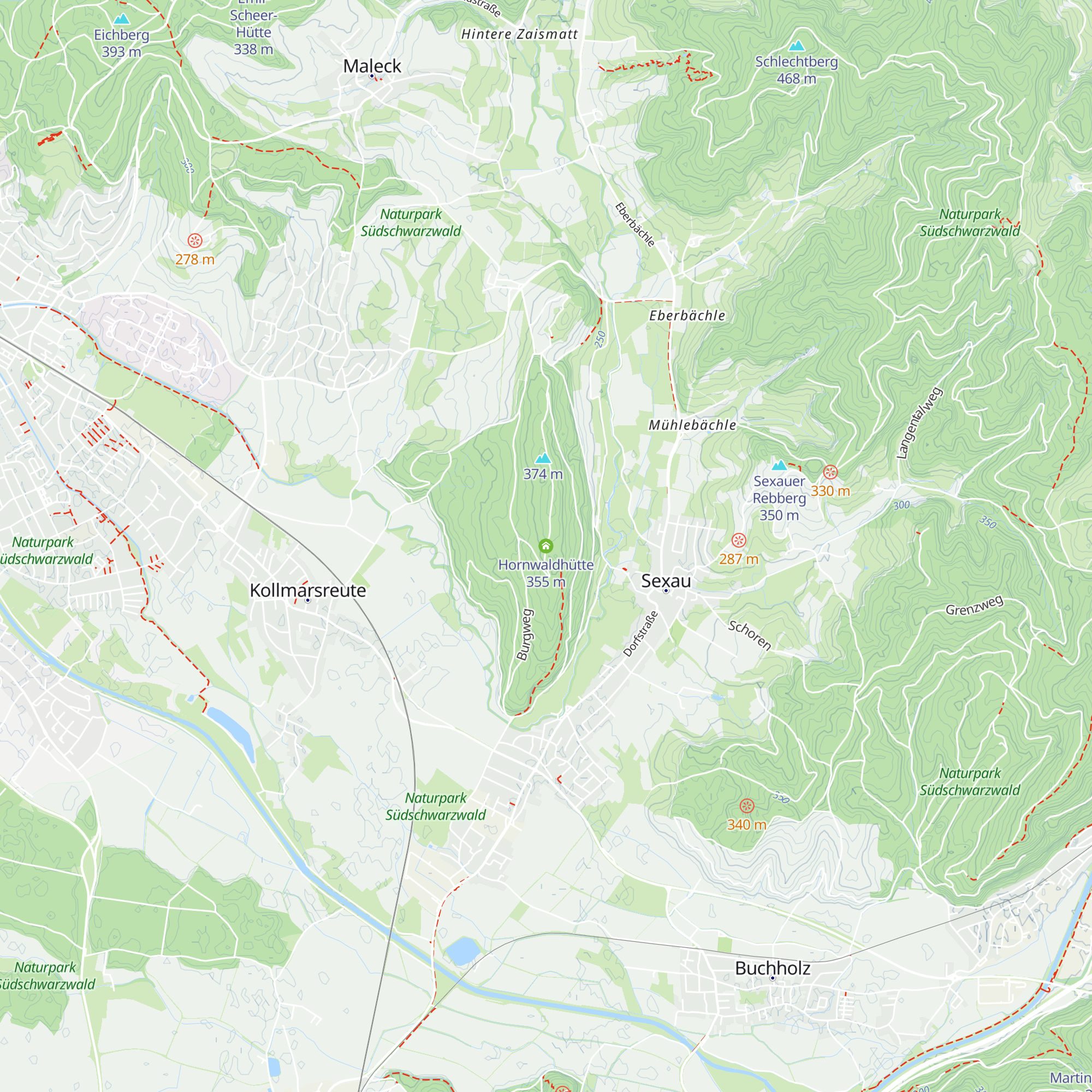 Hornwaldhütte map