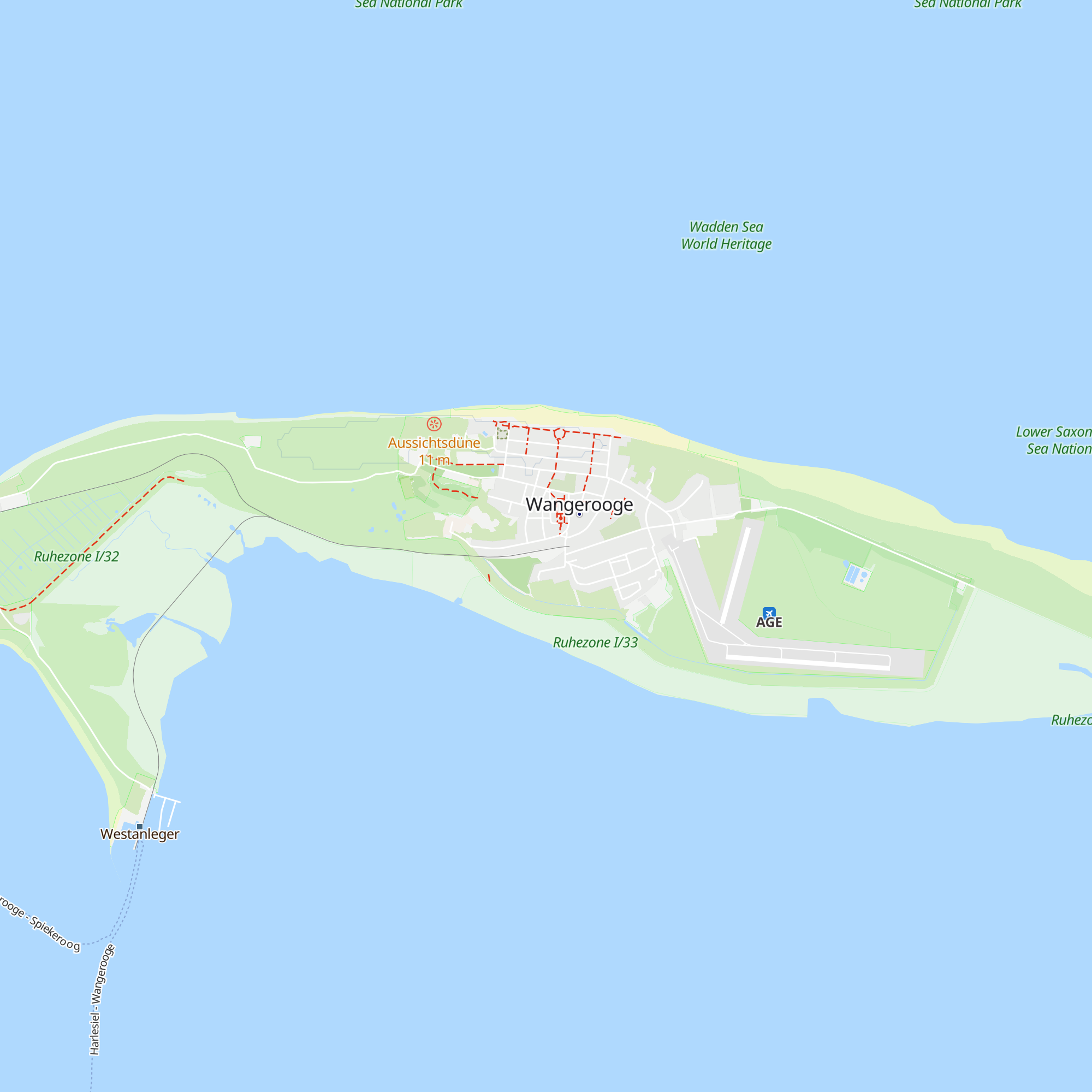 Touristeninformation Wangerooge map