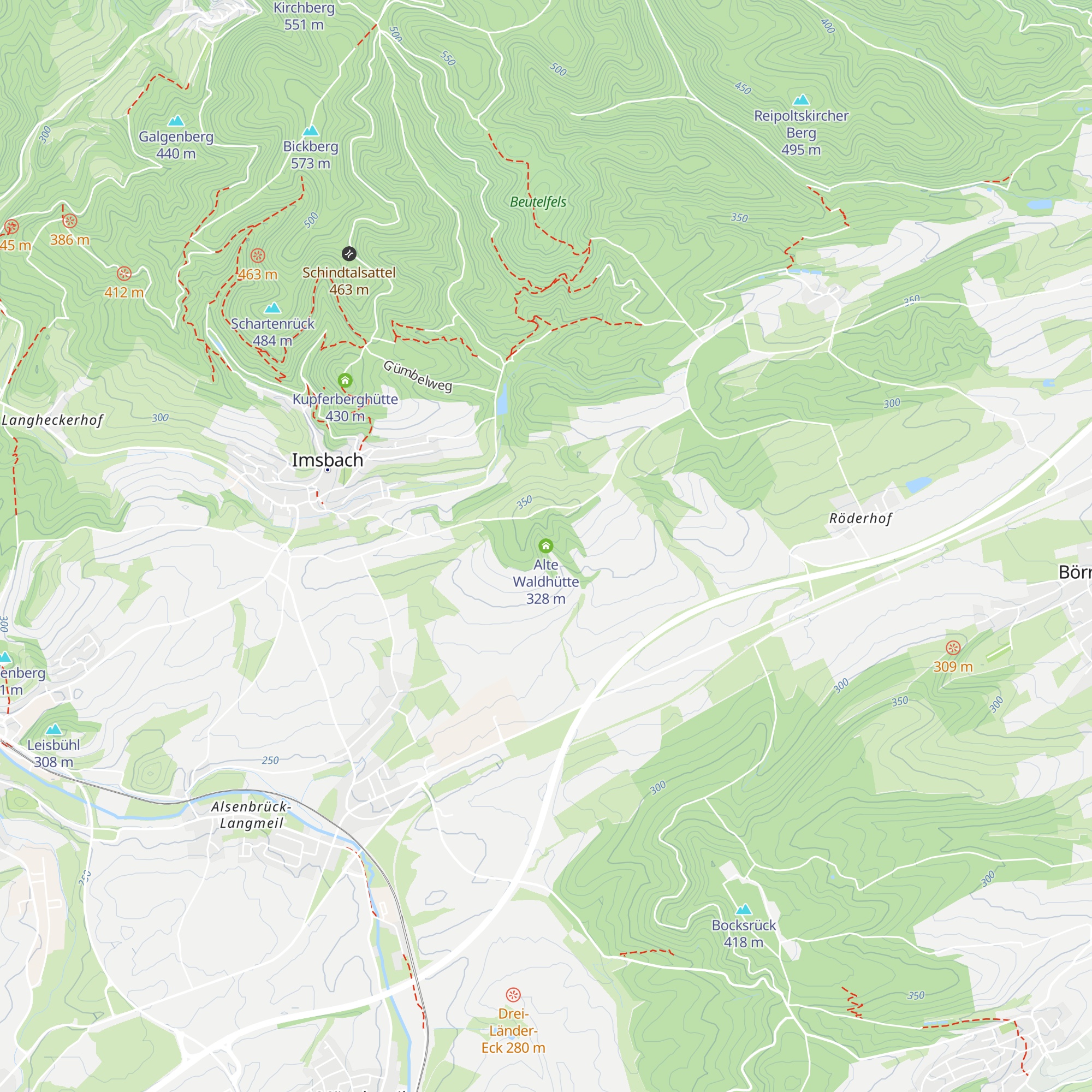 Alte Waldhütte map