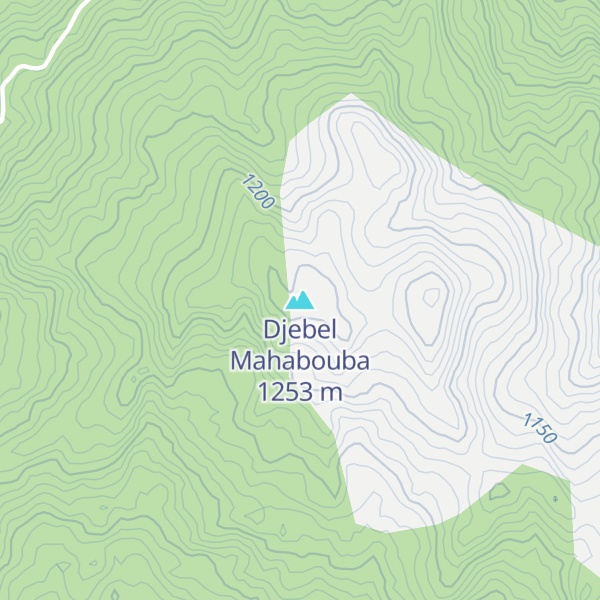 Map of Djebel Mahabouba