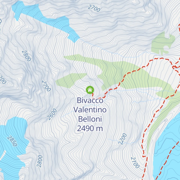 Map of Bivacco Valentino Belloni