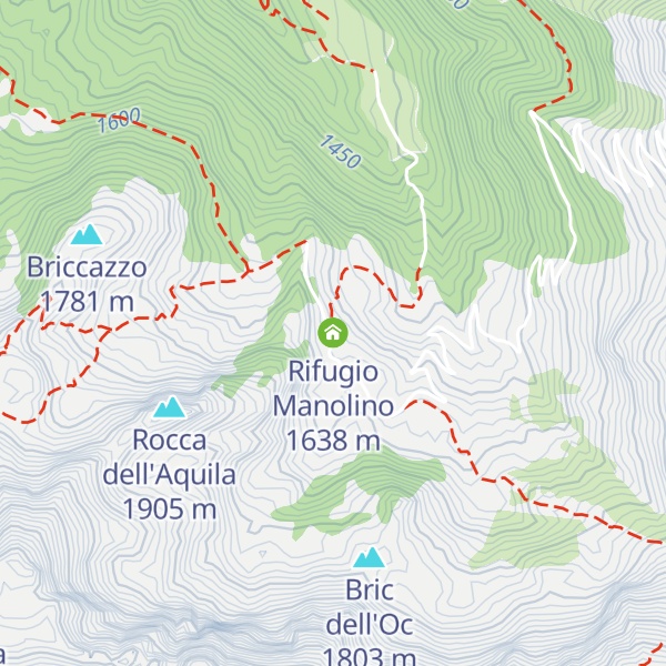 Map of Rifugio Manolino