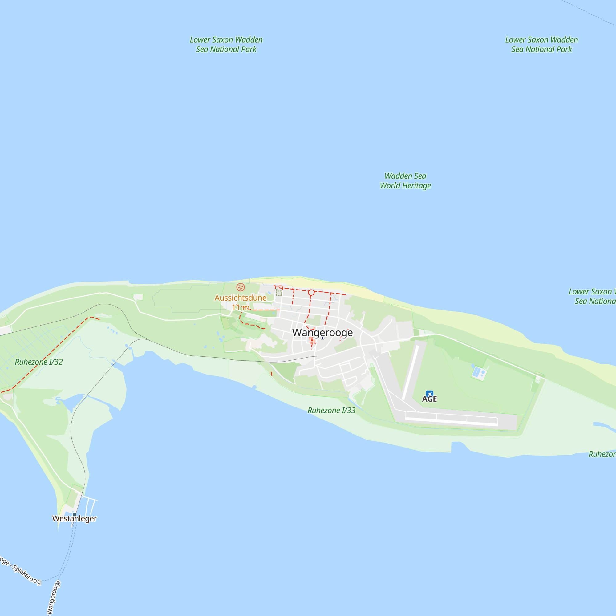 Touristeninformation Wangerooge map