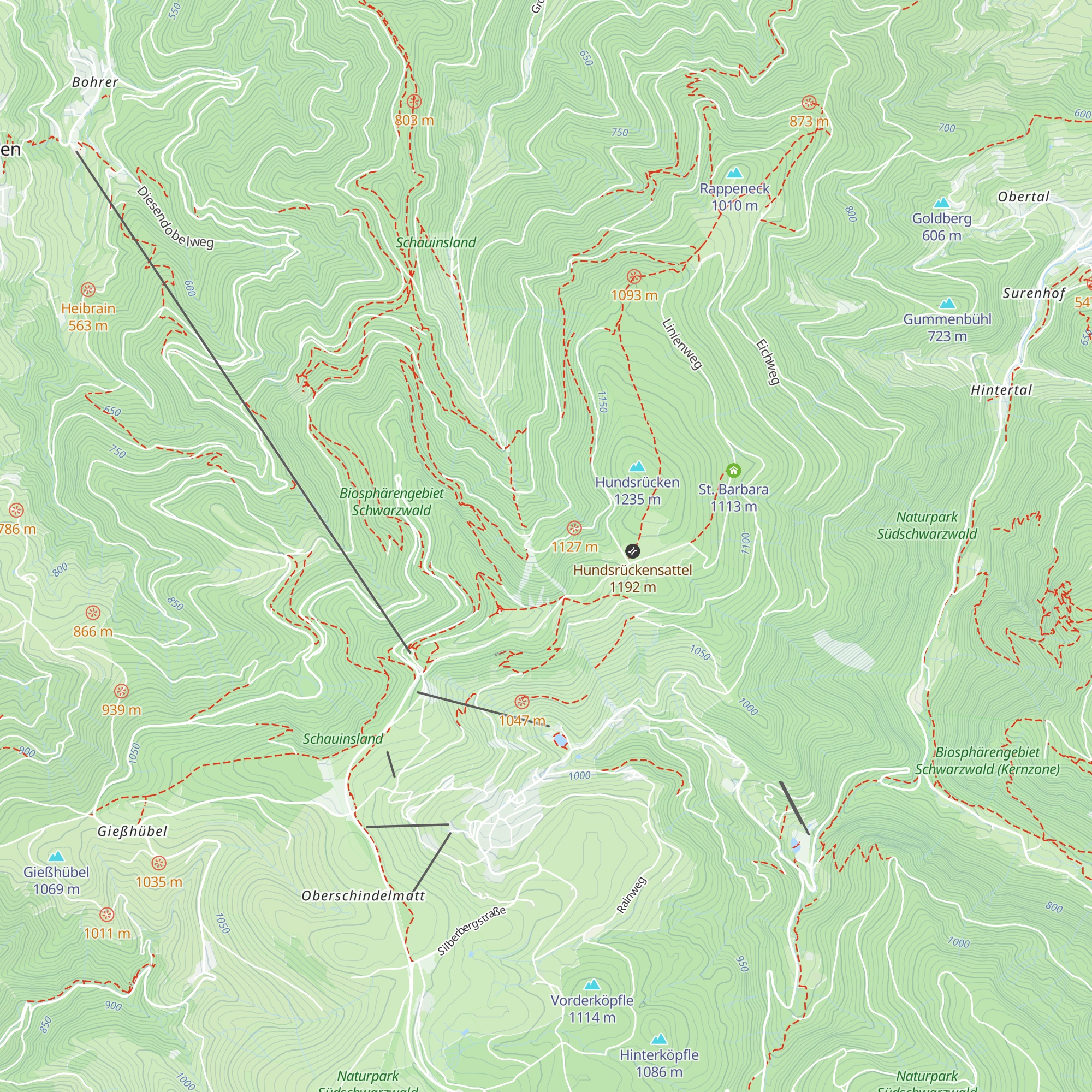 Gäng-Hütte map