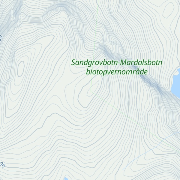 Map of Kvanndalshøin