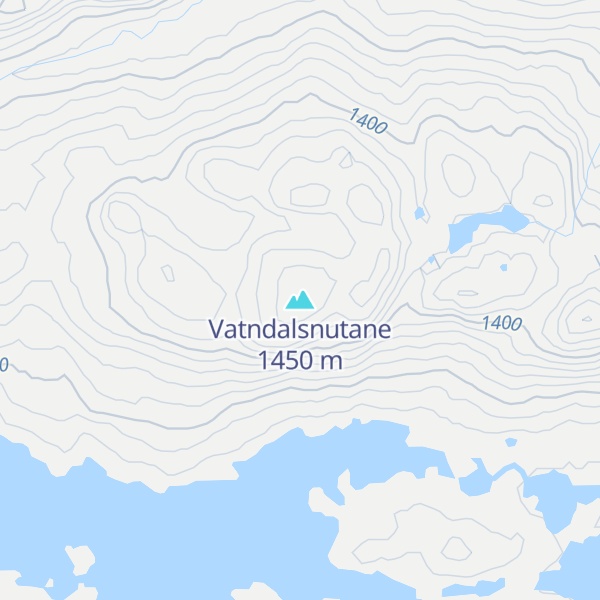 Map of Vatndalsnutane