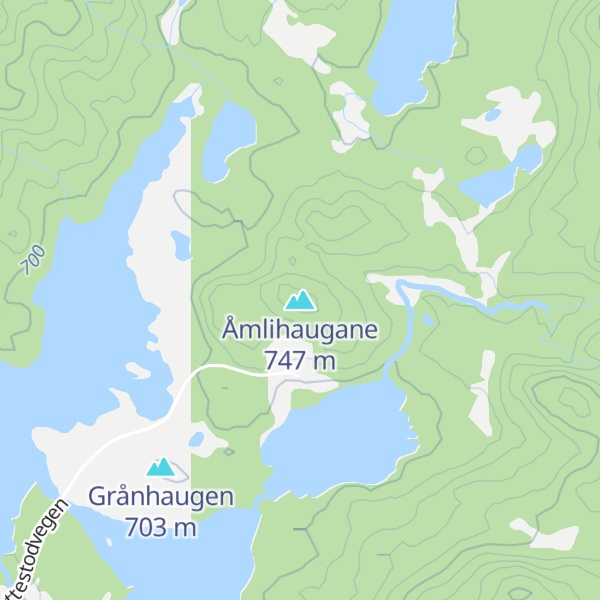 Map of Åmlihaugane