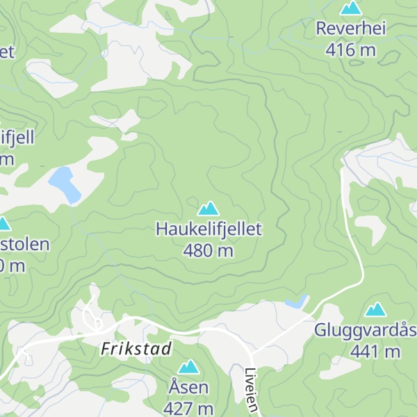 Map of Haukelifjellet