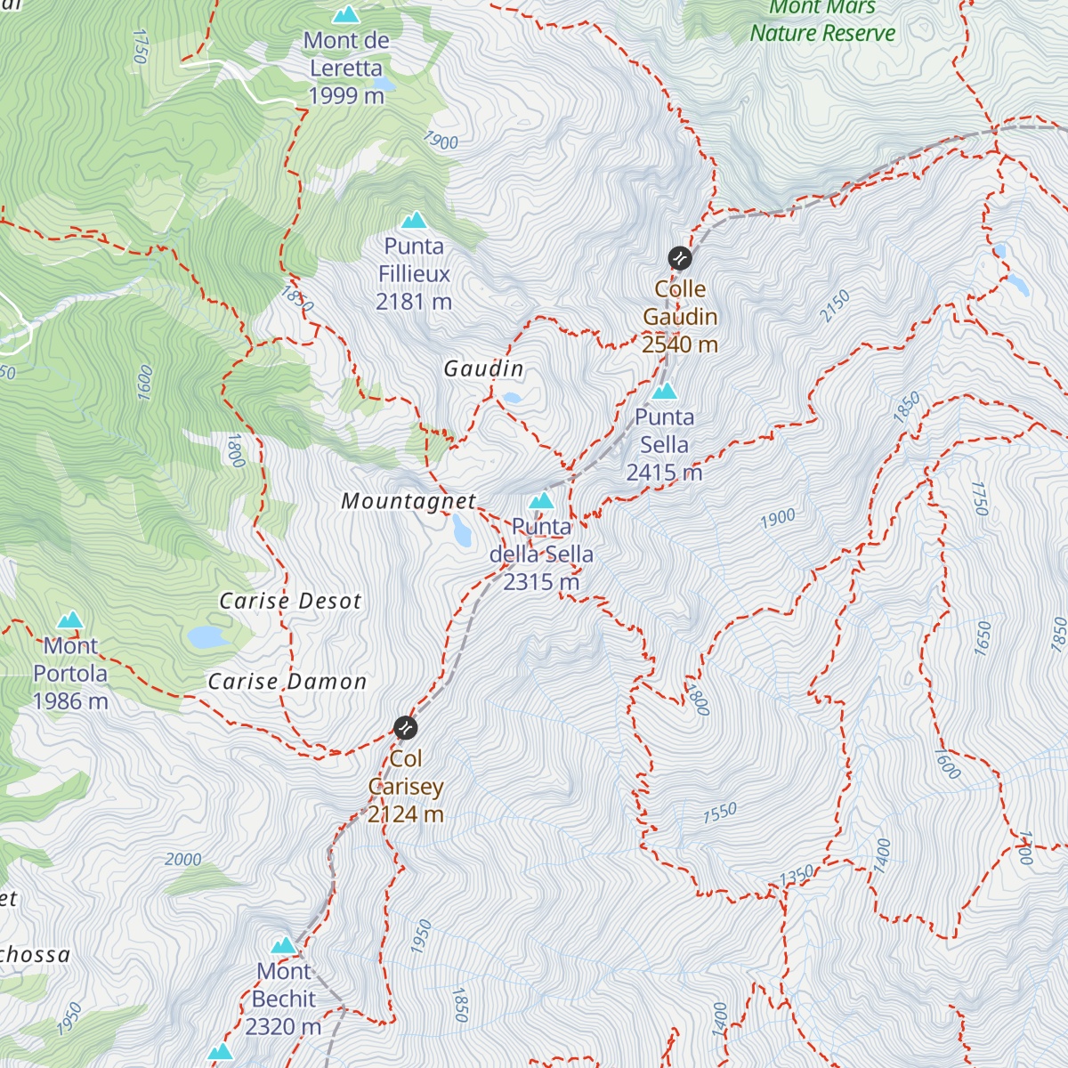 Rifugio Delfo e Agostino Coda map