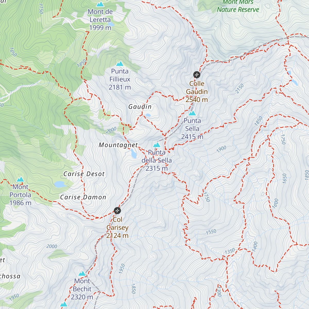 Rifugio Delfo e Agostino Coda map